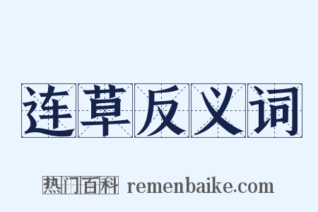 连草反义词是什么意思的图片